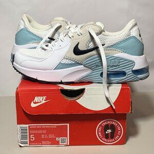 NIKE WOMEN'S SNEAKER, WHITE BLACK / SUMMIT WHITE OCEAN BLISS SIZE 5